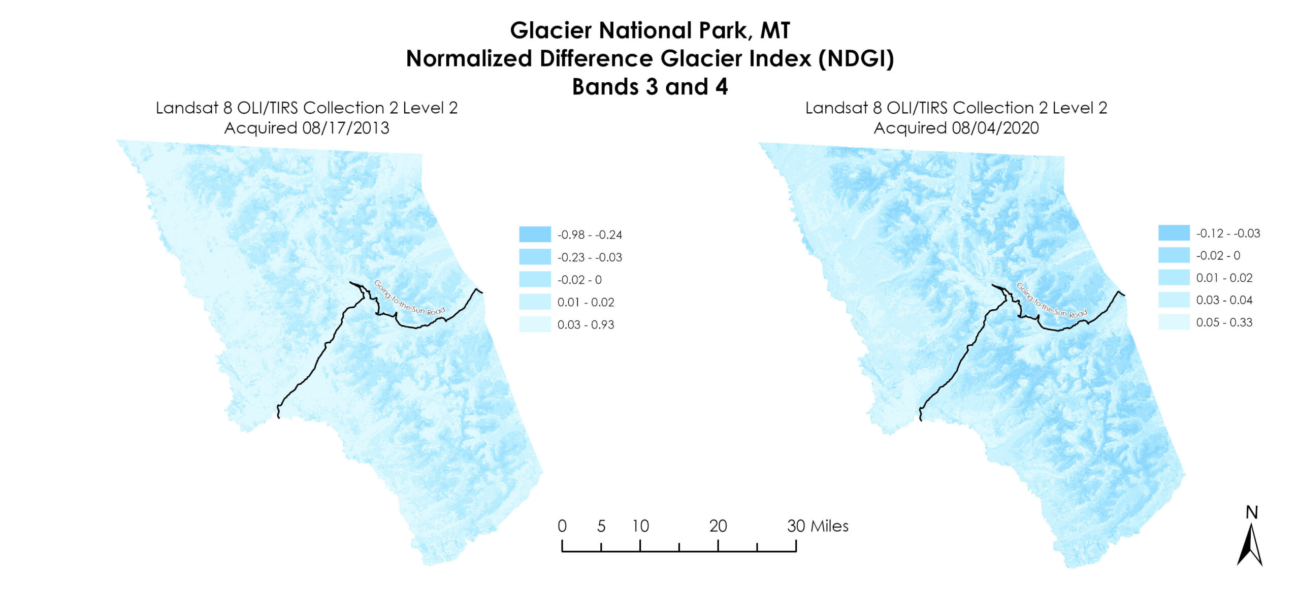 Glacier National Park - August 2013 vs. August 2020, Kayla Turner
